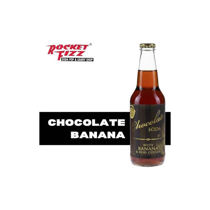 Rocket Fizz Chocolate Banana Soda Flavor | Cane Sugar |