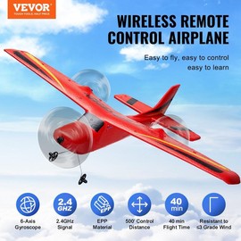 RC Airplane EPP Foam RC Plane Toy with 2.4 GHz Remote Control 2 Batteries