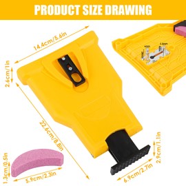 Portable Chainsaw Sharpener, Quick Chain Sharpener, Saw Chain Sharpener, Chainsaw Sharpening Set, Portable Chain Sharpener, Professional Saw Chain Sharpener with 5 Sharpening Stones, Professional Saw