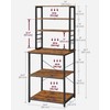 VASAGLE Coffee Bar, Baker’s Rack for Kitchen with Storage, 6-Tier