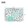 Green Floral Dish Drying Mat, 18"x24" Ultra Water Absorbent Microfiber