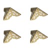 4Pcs Brass Corner Protectors Right Angle Brackets Brass Antique Edge