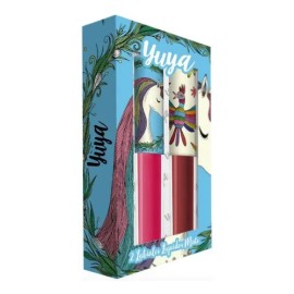 Set Yuya Me Quiero 2 Labiales Liquidos Mate Color Rosa chicle                                                                                         
