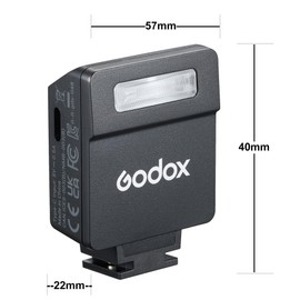 Godox IM22 Mini Camera Flash,3s Recycle Time,440 Full Power Flash Time Built in Lithium Battery for Fuji,for Canon,for Nikon,for Sony, for Olympus Camera(iM22)