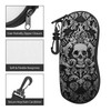 Gothic Skull Black Soft Sunglasses Case for Men Women, Ultra