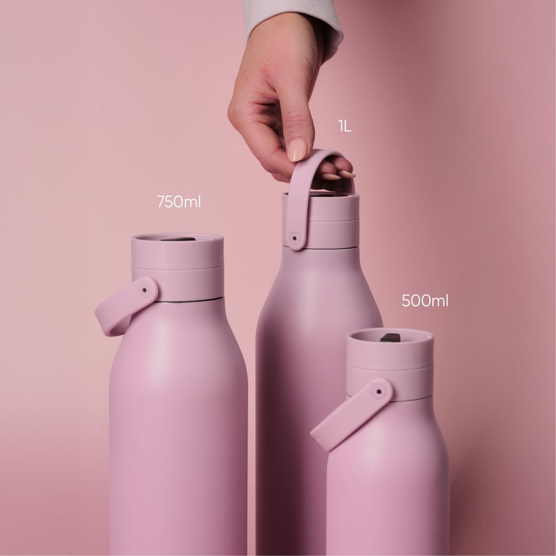 Circular&Co Recycled Stainless Steel Water Bottle 1L – Dusk Pink