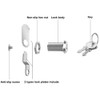 Cabinet Cam Locks Keyed Alike, 5/8 inch Toolbox Lock, Cabinet,
