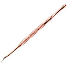 Beavorty Stainless Steel Blackhead Tool Rose Gold Pimple Remover for Women Curved Tip Facial Removal Instrument to Use