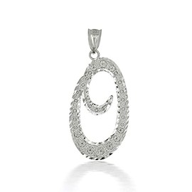 Collar con colgante de plata de ley con letra inicial "A-Z", Plata de ley, No es una piedra preciosa
