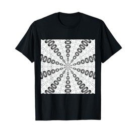 Starlight Speeding Mid-Century Pattern Black On White T-Shirt