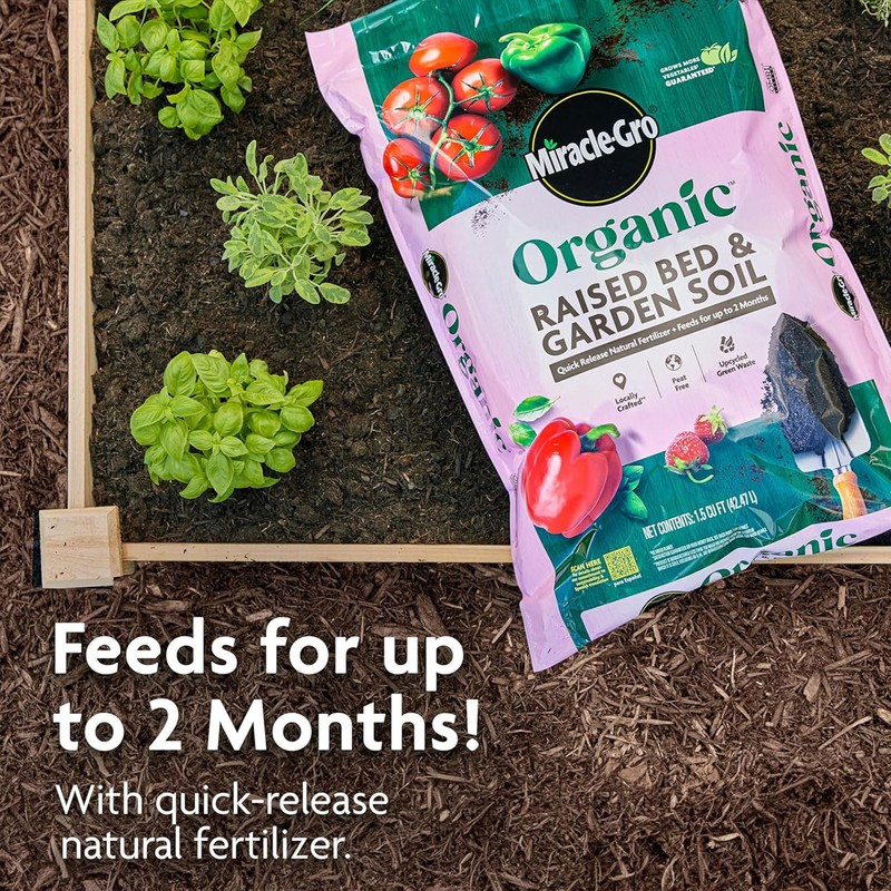 Miracle-Gro 3 Pack Organic Raised Bed and Garden Soil with
