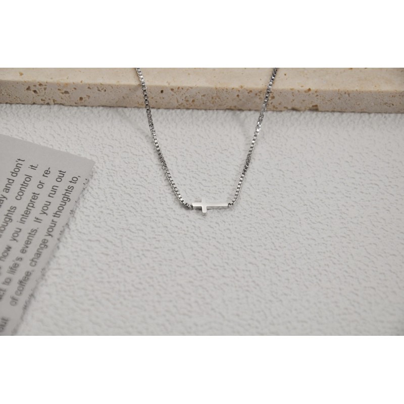BaronCara Sterling Silver Plated Cross Necklaces for Women and Men