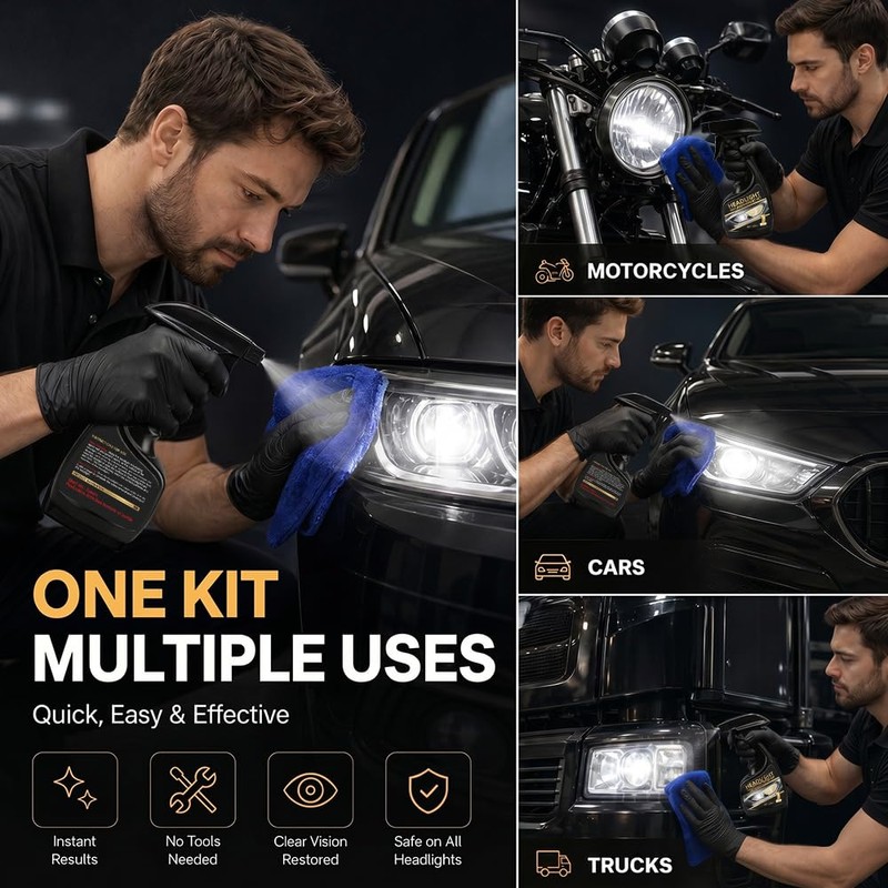 Carrie Rowe Headlight Restoration Kit,Headlight Restoration,Headlight Cleaner Oxidized & Yellowed