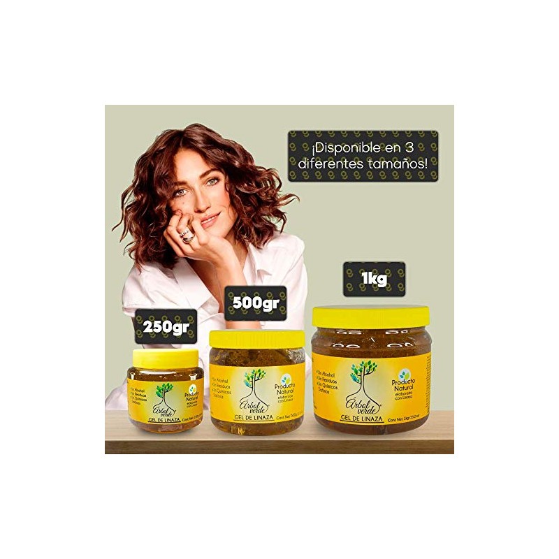 Arbol Verde Gel Fijador de Linaza Natural para cabello 500