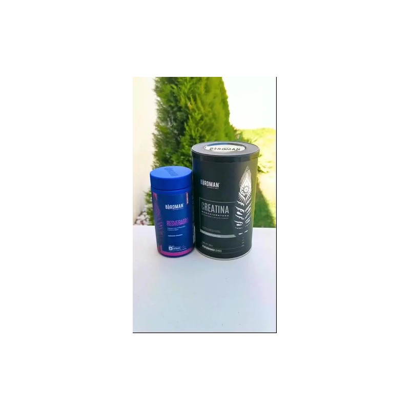 Kit Creatina Micronizada Resveratrol 90 Cáps 300mg Birdman