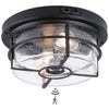 CALOKES Motion Sensor Outdoor Flush Mount Ceiling Light - Sleek