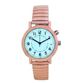 all4udeals Mens Ladies 32mm Light Up Night Light Stretch Elastic Band Fashion Watch (Pink)