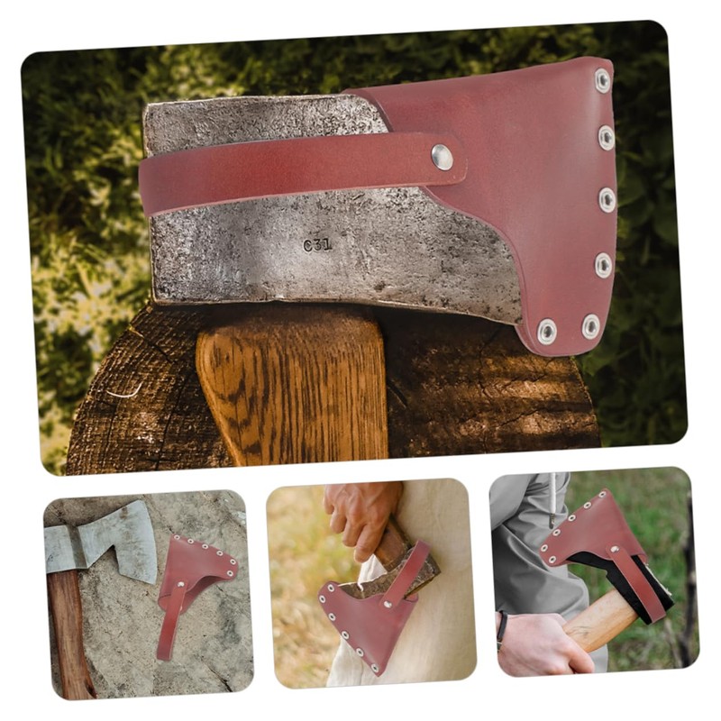 TEHAUX Camping Hatchet Axe Protector Durable Leather Cover for Outdoor