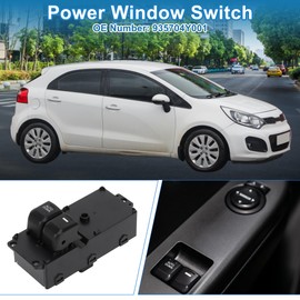 A ABSOPRO Power Window Switch No.935704Y001 Front Left Driver Side Window Control Switch for Kia Rio 2011-2018 Black