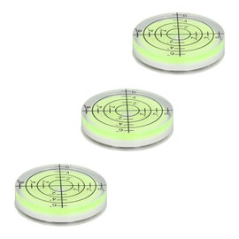 3 Pcs Round Bubble Spirit Level, High Precision Mini Bullseye Levels 32mm Horizontal Measurement Instrument for Travel Trailer