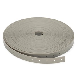 Plastic Hanger Strap 3/4 Inch x 100 Feet Reinforced Flexible Hanger Strap for Pipe & Ducts Securing in Plumbing & HVAC, Gray