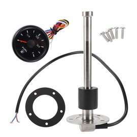 RATCHROLL 1set Fuel Sending Unit and Gauge Kit 170mm Length Boat Fuel Sending Unit Marine Fuel Sender Unit Black Silver Tone Metal 240-33 Ohm