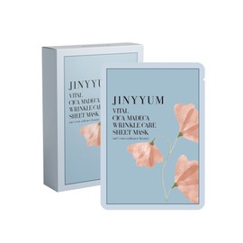 Genieum Vital Cicamadeca Wrinkle Care Sheet Mask 25ml, 10 sheets / 지니윰 바이탈 시카마데카 링클 케어 시트 마스크 25ml, 10매