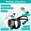 Snorkel Foldable Diving Set with System and Camera Mount, -Fog6074