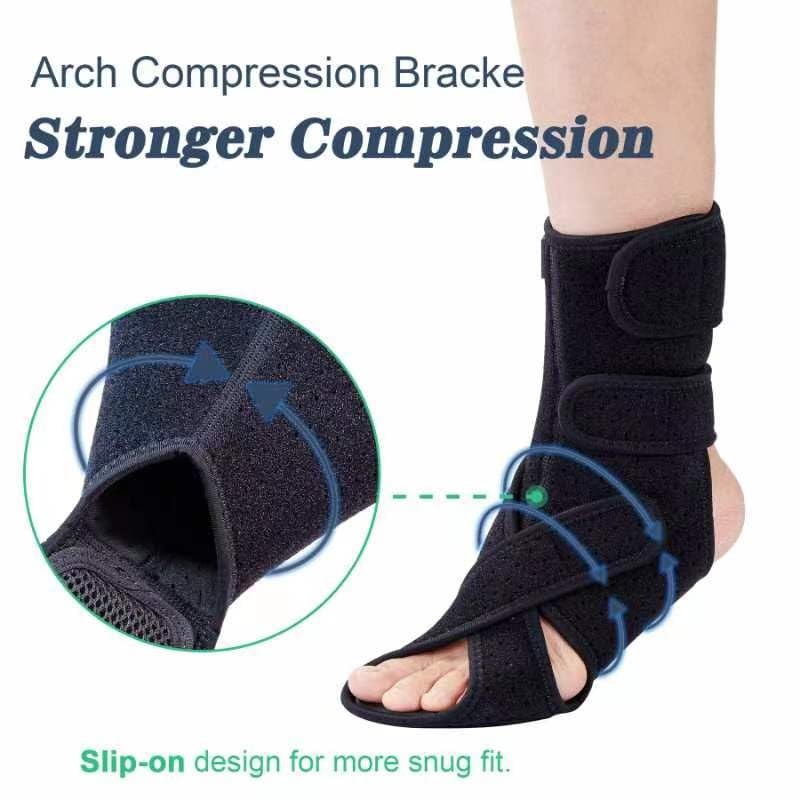 JOMECA Drop Foot Brace with Arch Support, Medical Grade Adjustable