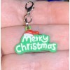 Merry Christmas Charm Zipper Pull & Keychain Add On Clip!!