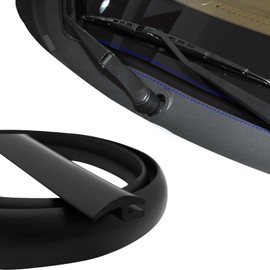 Clwalny H-Shape Windshield Seal Strip for Front Rear, 1.7M/ 5.6Ft Windshield Cowl Molding Rubber Seal Trim Strip, Car Weather Stripping, Sunroof Seal for Most Cars Trucks SUV