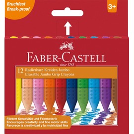 Faber-Castell Crayones Jumbo de Agarre Ergonómicos (Paquete de 12)