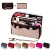 ZTUJO Purse Organizer Insert, Felt Bag Organizer with Metal Zipper,