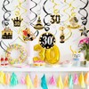 HOWAF 30th Birthday Party Decorations, 30pcs 30th Birthday Party Black