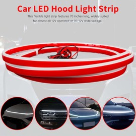 DREAMIZER 71" White Dynamic Waterproof Hood Light Bar Flexible and Attractive for Car, SUV and Truck