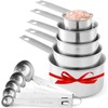 Stainless Steel Measuring Cups And Measuring Spoons 10-Piece Set, 5