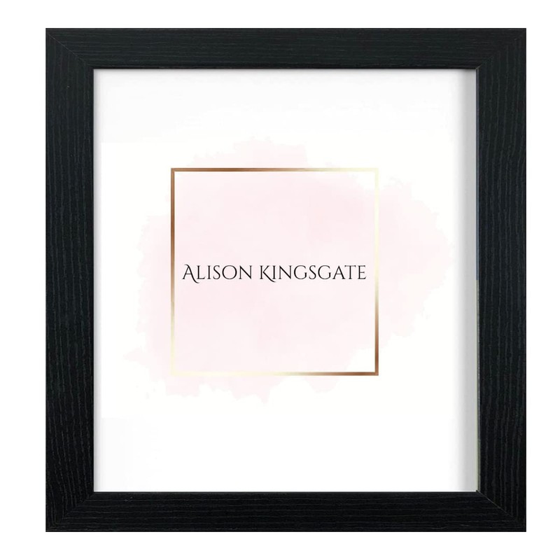 Modern Black 30x30 Frame With Safe Perspex Front & Wall