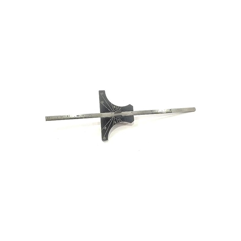 Precision Stainless Steel Ruler Engineer's Depth Gauge Metric & Imperial