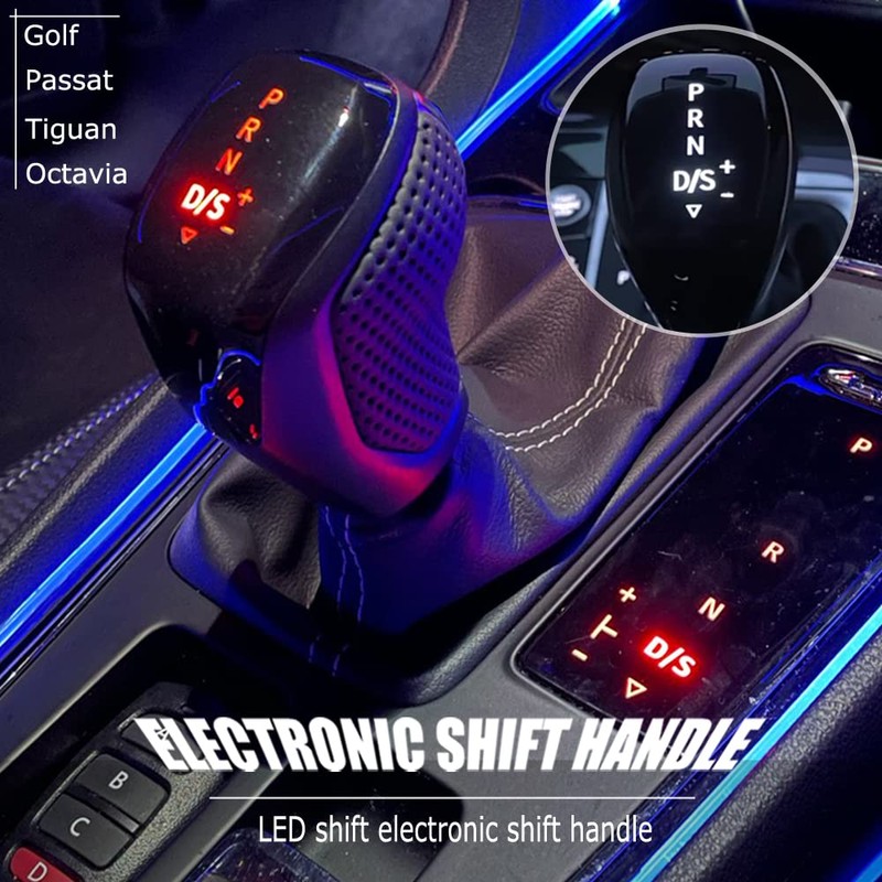 Yoegerery Electronic Shift Handle LED Gear Shift Knob for VW