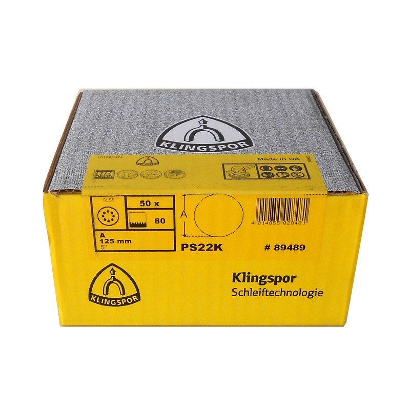 Klingspor PS 22 K Sanding Disc, Diameter 125 mm, 8