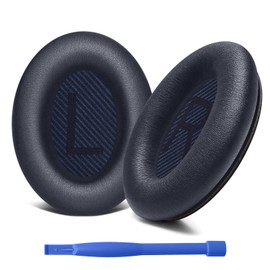 Replacement Ear Pads for Bose QuietComfort 35-II Headphones, Soft Protein Leather and Soundproofing Foam Earpads for Bose QC 35ii/35/25/15 QC2/Ae2 (Dark Blue)