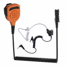 WODASEN Waterproof Radio Speaker Mic Walkie Talkie Microphone Handheld Shoulder Lapel Mic for XPR3000 XPR3000e XPR3300 XPR3300e XPR3500 XPR3500e (129, Orange)