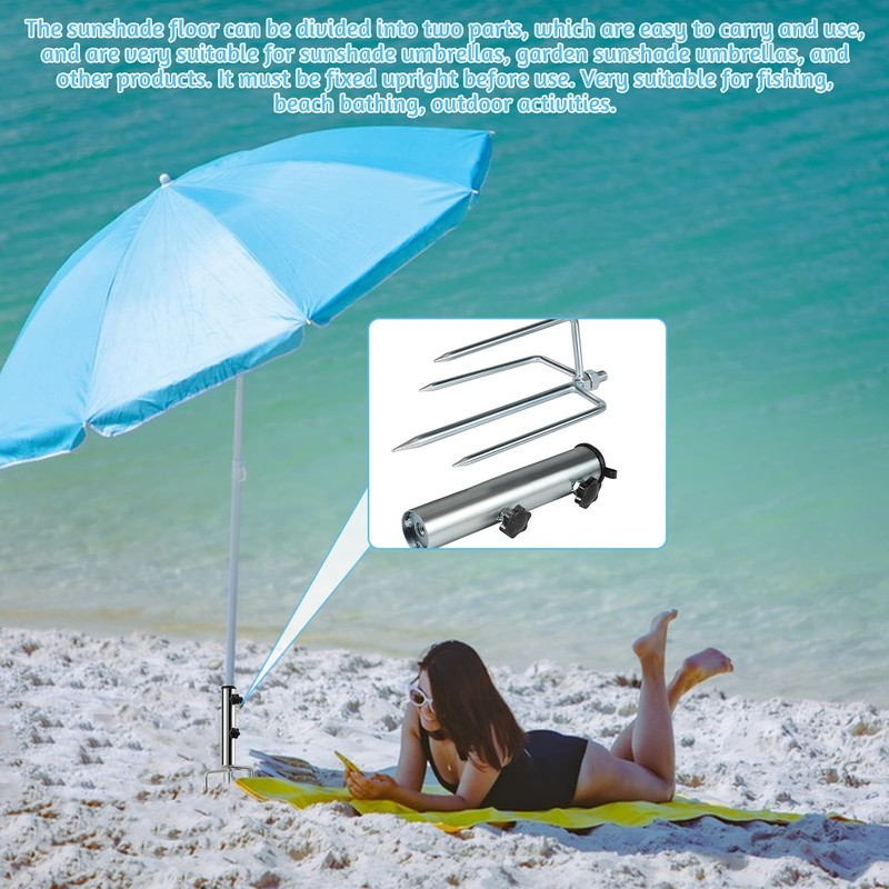 Taufe Ground Spike Parasol, Umbrella Stand Beach Lawn Spike for