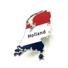 Holland Netherlands Netherlands EU Europe Country Map Flag Metal Enamel