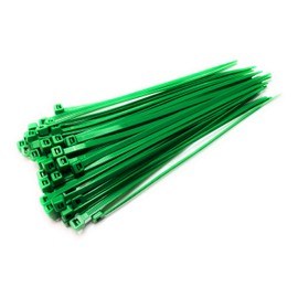TR Nylon Plastic Cable Ties Green wrap (Green, 4.8mm x 300mm) 50 pieces
