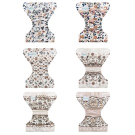 babygoal Boho Newborn Cloth Diapers Pack of 13 for 5-12lbs Preemie, Cloth Diaper Covers 6 Pack with 6pcs Inserts and Wet Bag, Reusable Washable & Waterproof, 6SFG49-SMB-B