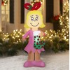 Gemmy Dr. Seuss The Grinch Cindy Lou Who w/Stocking Airblown