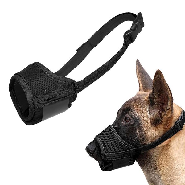 FEISHIONG Dog Muzzles,Dog Muzzle for Medium Large Dogs,Mesh Breathable Muzzle