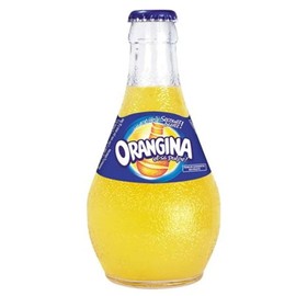 Orangina Glass Bottles- Citrus Sparkling Juice Beverage - Light Pulp -No Artificial Ingredients - (Pack of 24) (8.5 oz Bottle)