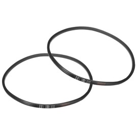 sourcing map 2pcs B46 1/2 Rubber V Belt, B Section V-Belt 49.2" Outside Circumference x 0.67" Width x 0.43" Thick, Industrial Power Transmission Belt, Black